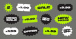 © NazArt - Super set of different price sticker and labels. Old price and sale stickers collection. Price tag mockup for shopping and business. Vector illustration