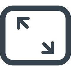 Wall Mural - Icon Graphic Of Expand Arrows Inside A Rounded Square On Transparent Background Representing Full Screen Mode Or Maximization