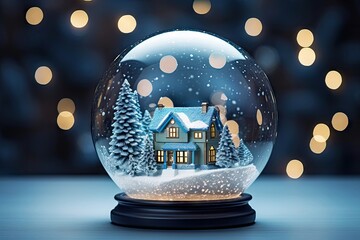 Wall Mural - Christmas sphere light night.