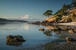 © Oleksandr - Whidbey Island, WA: Dugualla Bay with Sunshine Morning Light Backlit by Mount Baker
