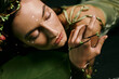 © Bliss - Whimsical nymph resting in a serene swamp forest filled with vibrant natures beauty