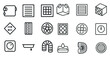 © Sanych - Home ventilation outline icons set – linear, hvac, air circulation symbols