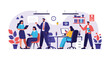 © Saulius - A diverse group of people collaborating in a modern office.
