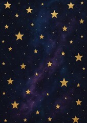 Wall Mural - Golden stars on cosmic background