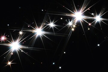 Wall Mural - Transparent Star sunlight reflections backgrounds fireworks abstract.