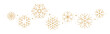 © Auguste Lange - Snowflake border, gold winter snow pattern, holidays banner