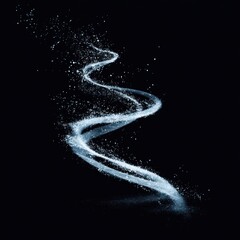 Wall Mural - Sparkling snow swirl illustration outdoors ethereal.