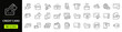© SMUX - Credit card set of web icons in line style. A collection of linear icons representing credit card concepts, including payment, wallet, security, contactless payment, transaction. Editable stroke