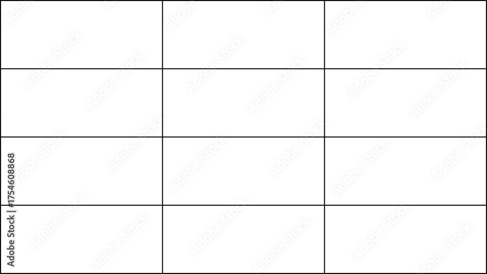 Simple grid layout with rectangular cells for data presentation or ...