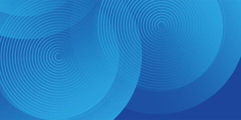 Wall Mural - Abstract blue background with circles. Vector illustration, eps10