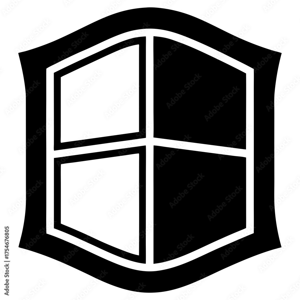 Windows Icon Vector | Modern Flat UI Window Symbol for Apps & Web ...