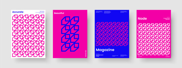 Wall Mural - Isolated Flyer Layout. Geometric Background Template. Abstract Brochure Design. Report. Poster. Banner. Business Presentation. Book Cover. Journal. Portfolio. Notebook. Advertising. Magazine