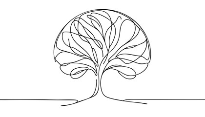 tree drawing with one line