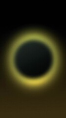Wall Mural - abstract blurry yellow gradient ring shape, looping animated background with noise texture
