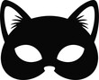 © Gary - Mysterious black cat mask with pointed ears and cut-out eye holes