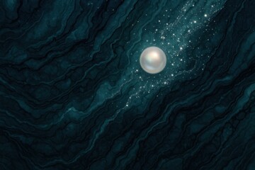 Wall Mural - Pearl in cosmic abstract space.