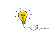 © sornram - A bright, glowing light bulb illustration symbolizing innovation and creativity in modern technology.