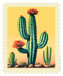 © Rawpixel.com - PNG Cactus Risograph style cactus plant postage stamp.