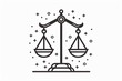 © Khadija - Elegant Scales of Justice Vector Balance Icon Law Judgement Equality on transparent background
