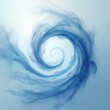 © miss irine - Soft blue watercolor swirls form ethereal spiral on light background. Abstract illustration shows fluid movement. Dreamy, calm atmosphere evokes peace, flow, smooth energy. Modern art piece gentle.