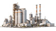 © abir - Modern Industrial Factory Plant on Transparent Background