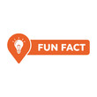 © progoz - Fun Fact orange banner with lightbulb idea icon.