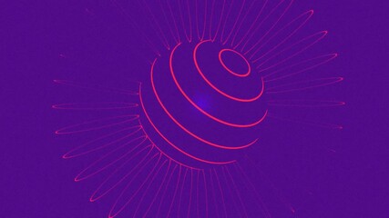 Canvas Print - Purple background with Pink stripes Minimalist Motion Graphics
