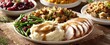 © Studio Nova - The turkey dinner plate with mashed potatoes and classic Thanksgiving sides