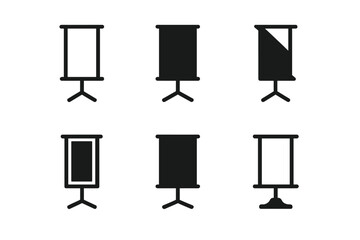 Wall Mural - Harmonious Logo Display. Promotional Display. Set Logo of Promotional Display: banner stand. harmonious logo variations of the same emblematic concept, each