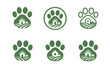 © Влада Яковенко - Farm Paw Emblem Variations. farm dog collar. Set Logo of farm dog collar: Farm Paw Emblem. harmonious logo variations of the same emblematic concept, each with