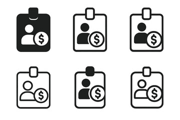 Wall Mural - Financial Access Logos. Access to financial services. Set Logo of Access to financial services: Digital ID badge. harmonious logo variations of the same