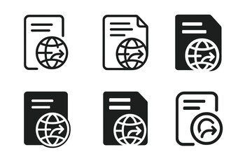 Wall Mural - International Trade Logos. International trade. Set Logo of International trade: bill of lading document. harmonious logo variations of the same emblematic