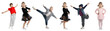 © New Africa - Happy children dancing on white background, collage