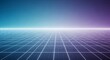 © tuya - Futuristic Grid Landscape with Neon Lighting and Gradient Sky.