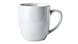 © panu101 - A clean, white ceramic mug with a handle stands isolated on a bright white background, casting a subtle shadow.