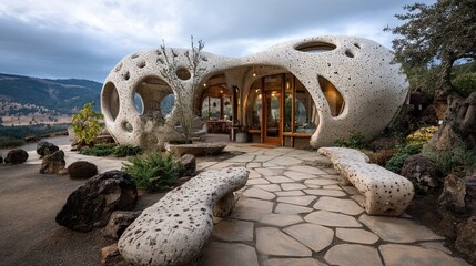 Sustainable residential architecture using mycelium for environmentally conscious living