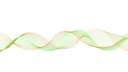 Wall Mural - Dynamic light green and brown abstract wave pattern. 