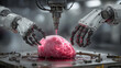 © Surkhab Ahmad - Robotic arms assembling a glowing artificial organ with surgical instruments in high-tech medical facility, futuristic biotechnology and healthcare innovation generated AI