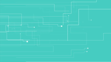 Wall Mural - Abstract blue white tech lines drawing background
