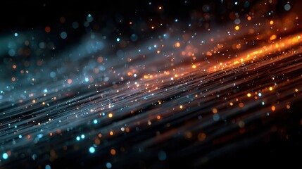 Wall Mural - High-Speed Journey Through a Colorful Data Tunnel with Streaks
