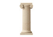 © Evans - Ionic column isolated on transparent background, ancient architectural element in stone for building design and historical concepts