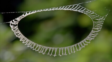 radial. Dew drops in a circular pattern along delicate spider web threads. wildlife magazines, conservation campaigns, designed for wildlife conservation campaigns, supports conservation.