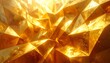 © Romi - Abstract golden polygonal surface, light reflecting on facets, creating depth and warm tones