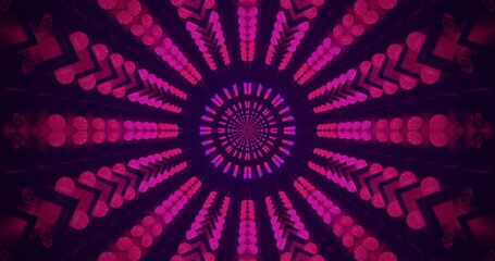 Wall Mural - Bright colors swirl in a mesmerizing tunnel effect, creating a smooth and continuous visual experience. The dynamic patterns and shapes reflect an engaging atmosphere ideal for relaxation.