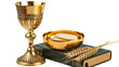 © PixelVault Studios - Golden chalice with host and wheat, a symbol of faith and tradition