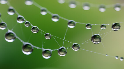 radial. Dew drops in a circular pattern along delicate spider web threads. wildlife magazines, conservation campaigns, designed for wildlife conservation campaigns, supports conservation.