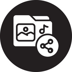 Wall Mural - digital asset glyph icon