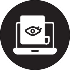 Wall Mural - monitoring glyph icon