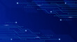 © Umam Asrof - Futuristic Blue AI Technology Background with Abstract Digital Circuit and Data Flow – Vector Illustration