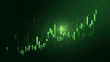 © Volodymyr Shcherbak - Stock market growth  with green candlestick chart and rising lines. Ideal for illustrating profit, success, investment growth, financial gain
